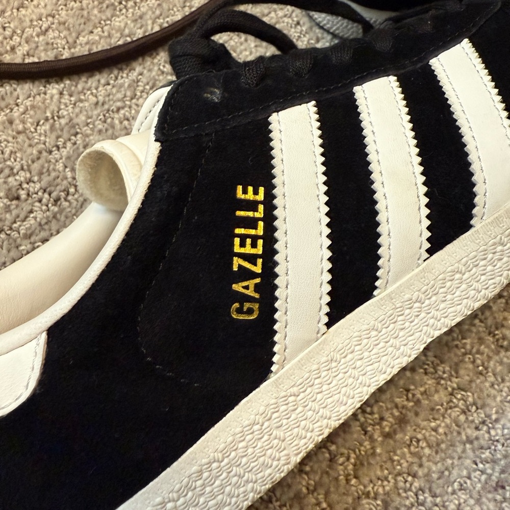 Adidas Black and White Gazelles